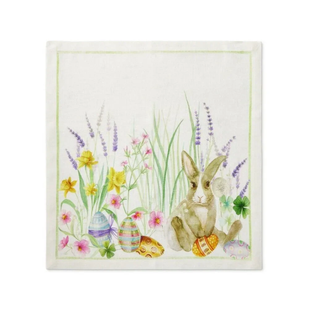 Williams Sonoma Roger‎ Printed Napkins Set of 4 Exclusive Current Style Easter